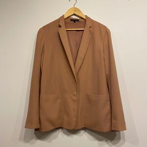 Theory Pink One Button Unstructured Blazer Size 12